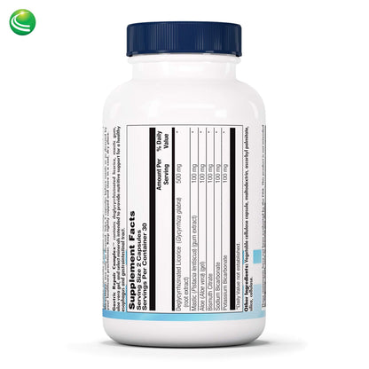 Nutra Biogenesis Gastric Support Complex – DGL Licorice & Mastic Gum | 60 Caps