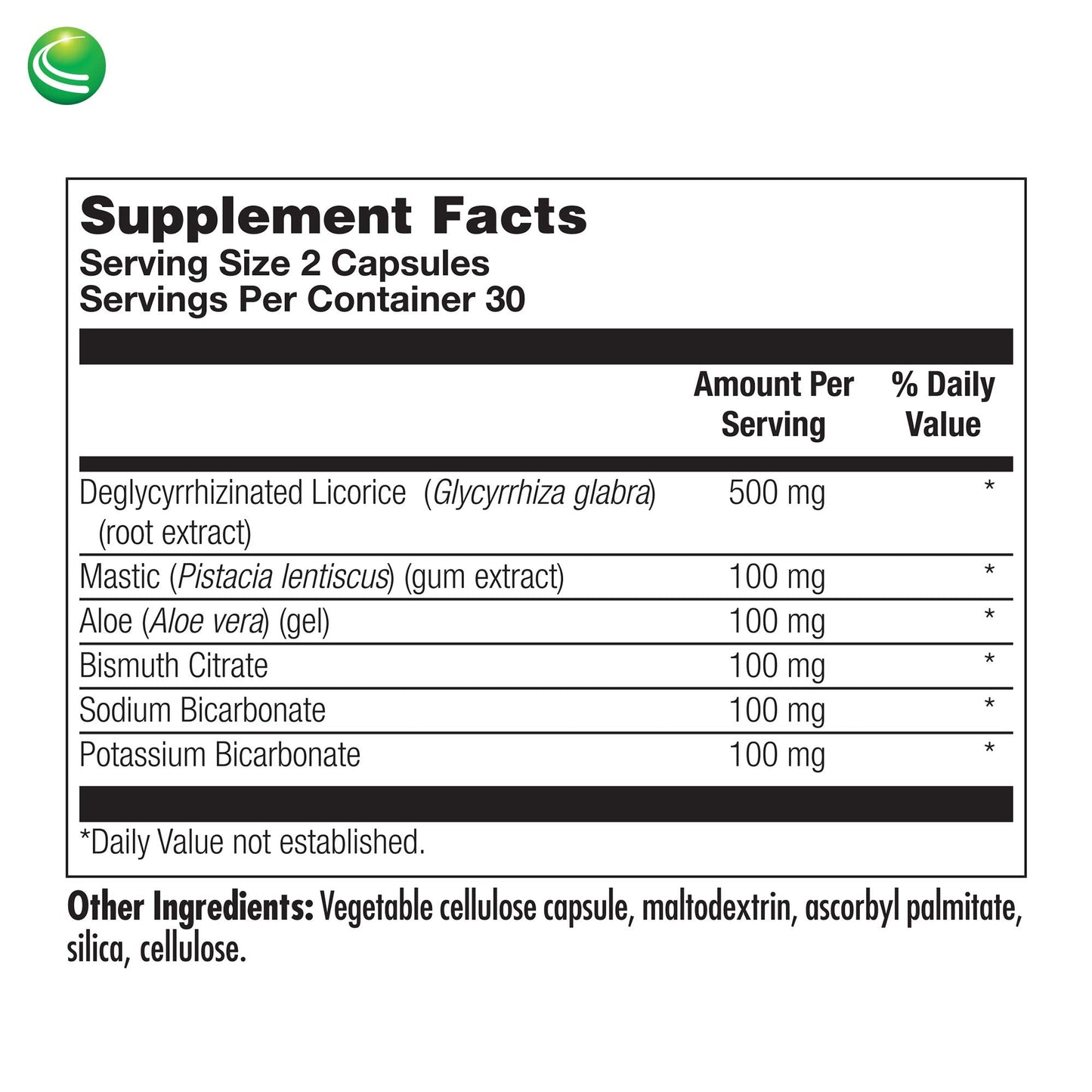 Nutra Biogenesis Gastric Support Complex – DGL Licorice & Mastic Gum | 60 Caps