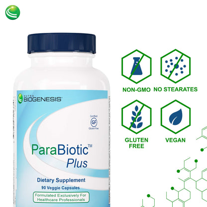Nutra Biogenesis ParaBiotic Plus – Probiotics for Women & Men | 90 Veggie Capsules