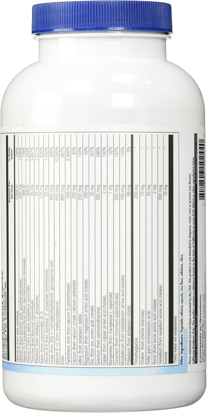 UltraGenesis Iron-Free Multivitamin for Women & Men – Immune Support for 50+ | Plant-Based 180 Vegan Capsules