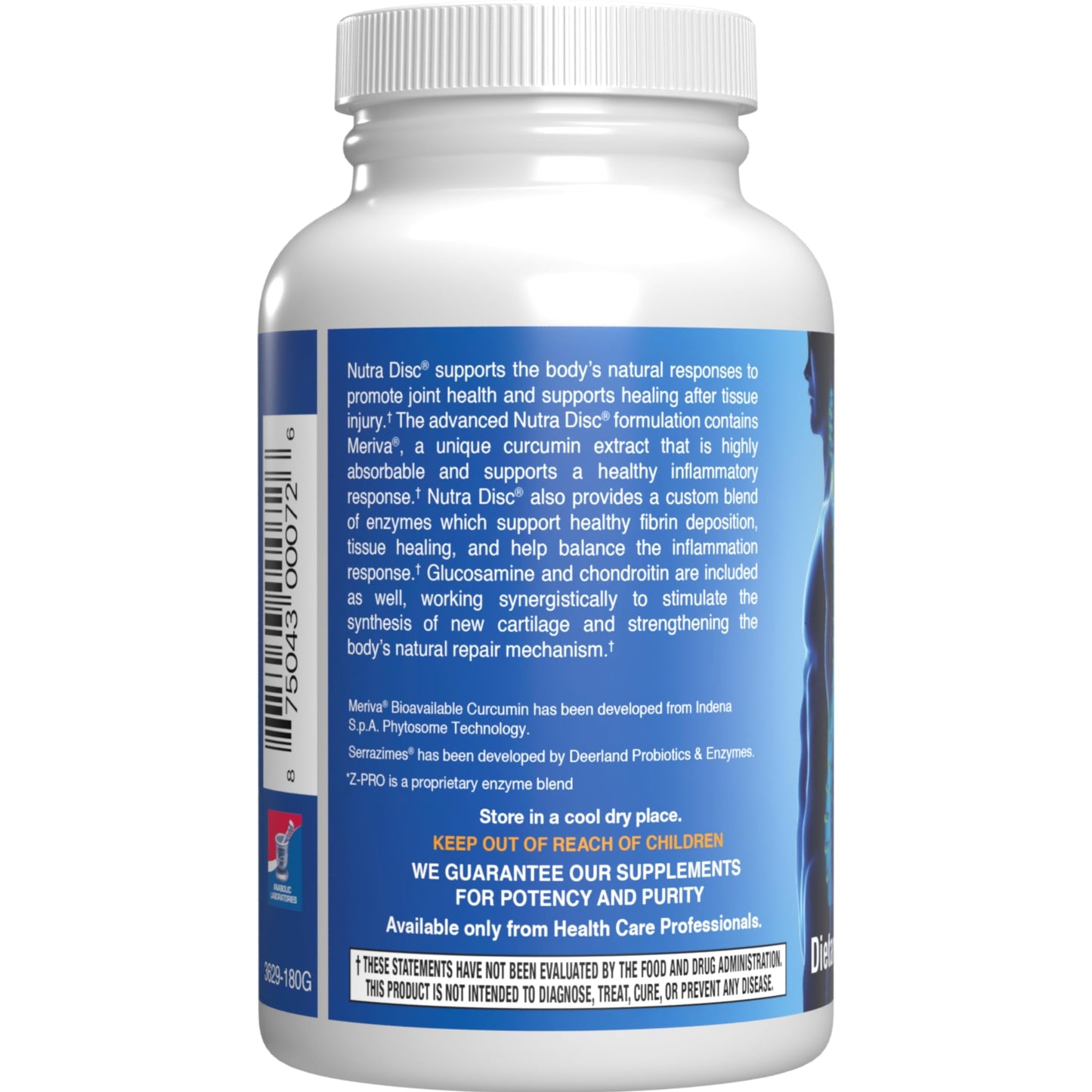 Nutra Disc & Joint Support - Clinically Formulated Cartilage, Ligament & Tendon Supplement with Meriva Curcumin, Glucosamine & Chondroitin - 90 Servings
