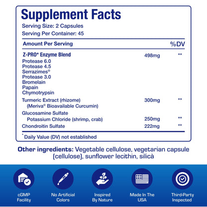 Nutra Disc & Joint Support - Clinically Formulated Cartilage, Ligament & Tendon Supplement with Meriva Curcumin, Glucosamine & Chondroitin - 90 Servings