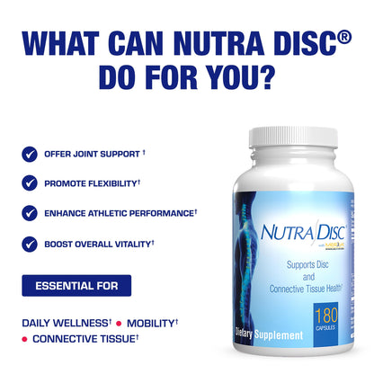Nutra Disc & Joint Support - Clinically Formulated Cartilage, Ligament & Tendon Supplement with Meriva Curcumin, Glucosamine & Chondroitin - 90 Servings