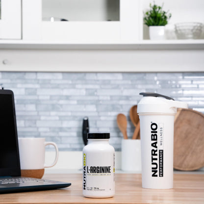 NutraBio L-Arginine 750mg – Nitric Oxide Precursor, Blood Flow & Muscle Growth | 120 Capsules
