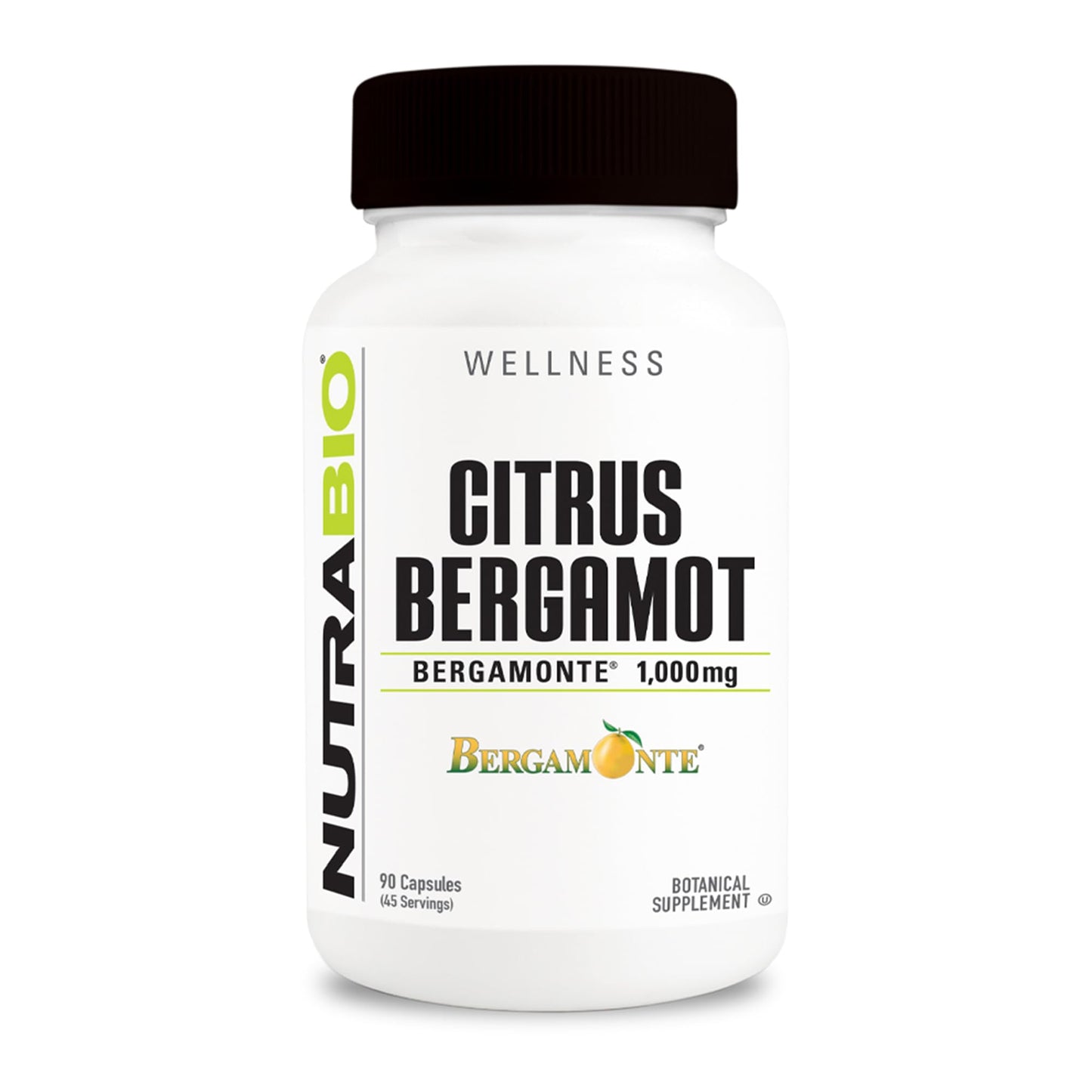 NutraBio Citrus Bergamot Bergamonte Extract Supplement 1000mg – Cardiovascular Health, 90 Capsules