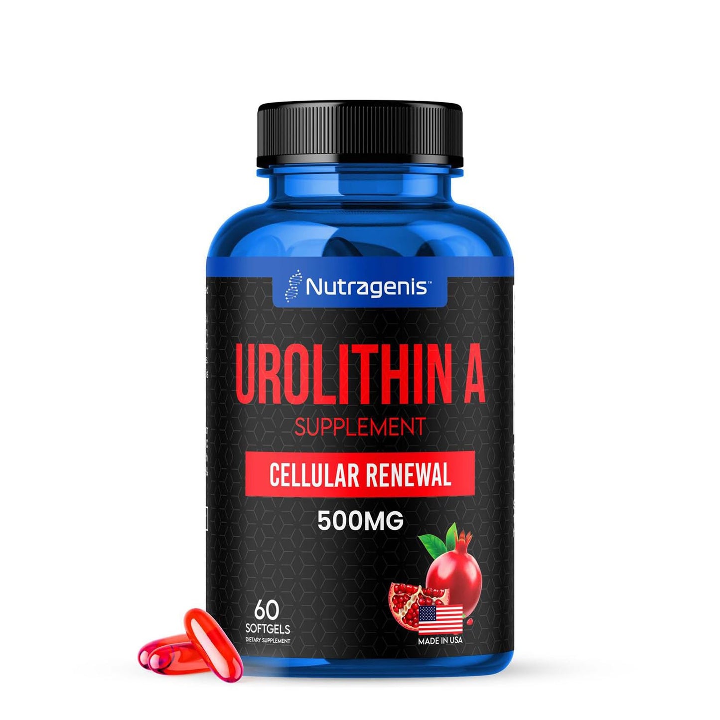 Nutragenis Urolithin A 500mg Softgels – Advanced Mitochondrial Support