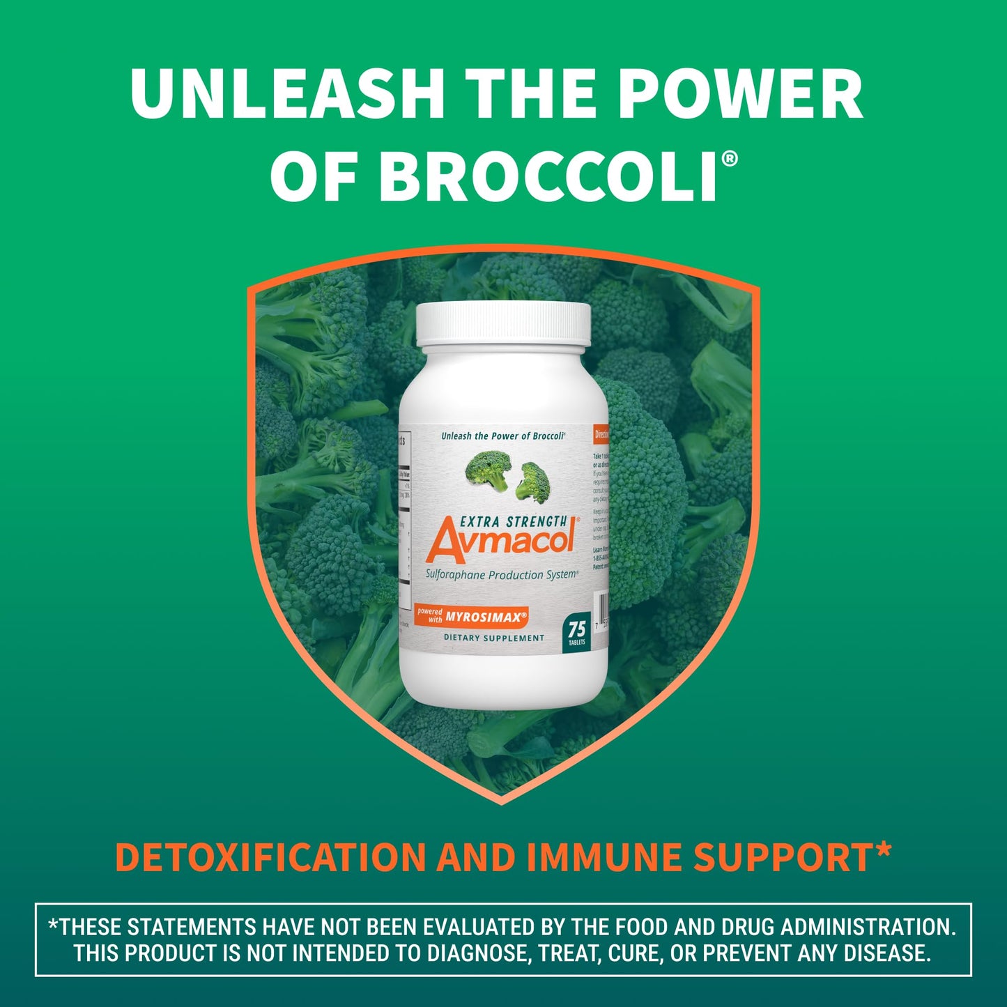 Nutramax Avmacol Extra Strength – #1 Researched Sulforaphane-Producing Detox & Immune Support (75 Tablets)