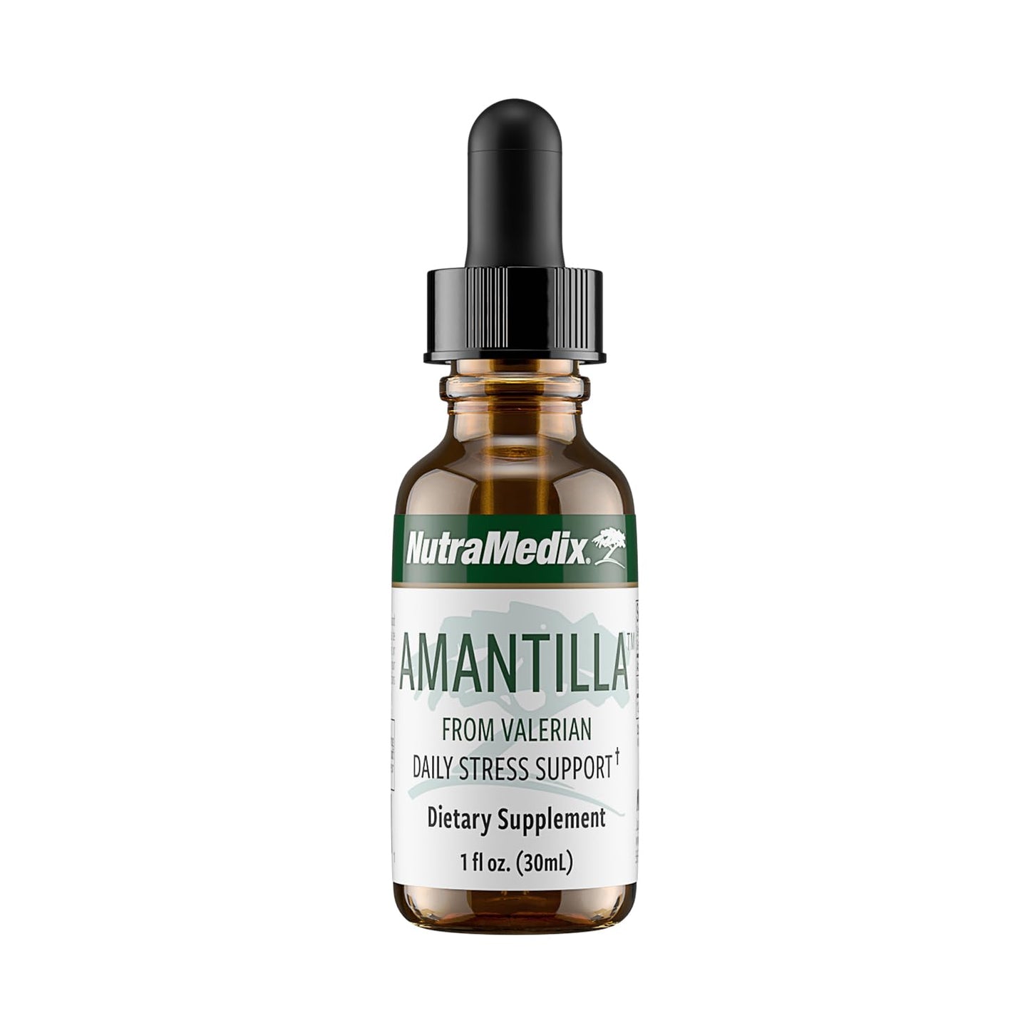 NutraMedix Amantilla Tincture - Valerian Root for Stress Support & Calming Relief | Vegan Liquid Supplement (1oz / 30ml)
