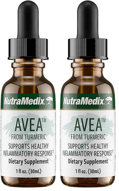 NutraMedix Avea Turmeric Extract - Liquid Turmeric Drops for Stress & Mood Support | 1oz (30ml) Pack of 2