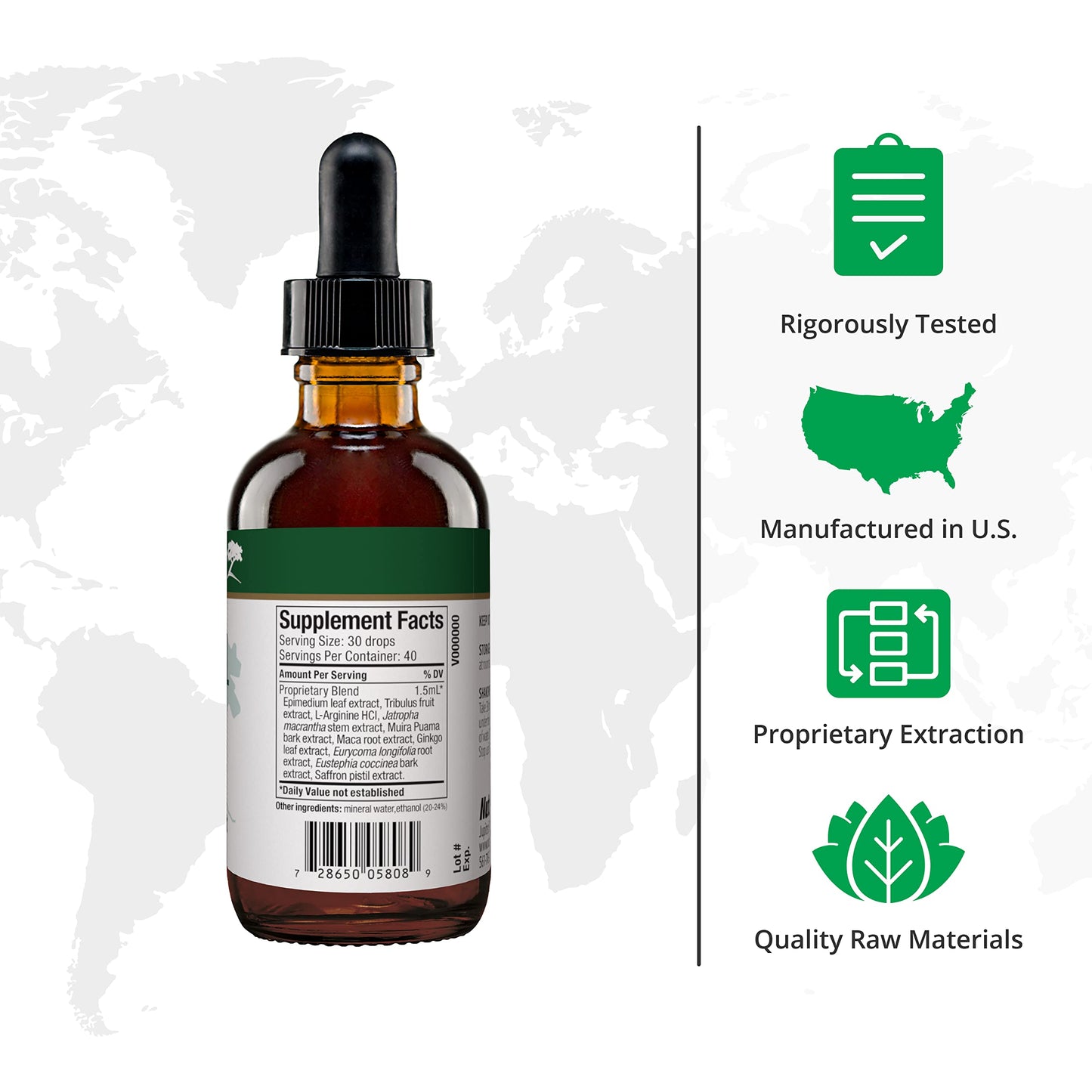 NutraMedix Natural Boost for Men - Amino Acids & Energy Support | L-Arginine, Epimedium, Maca, Ginkgo Biloba, Saffron (2oz / 60ml)