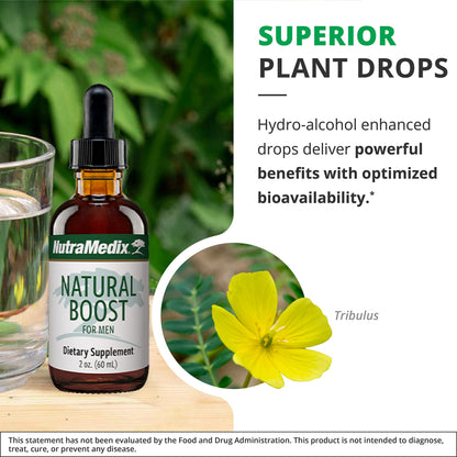 NutraMedix Natural Boost for Men - Amino Acids & Energy Support | L-Arginine, Epimedium, Maca, Ginkgo Biloba, Saffron (2oz / 60ml)