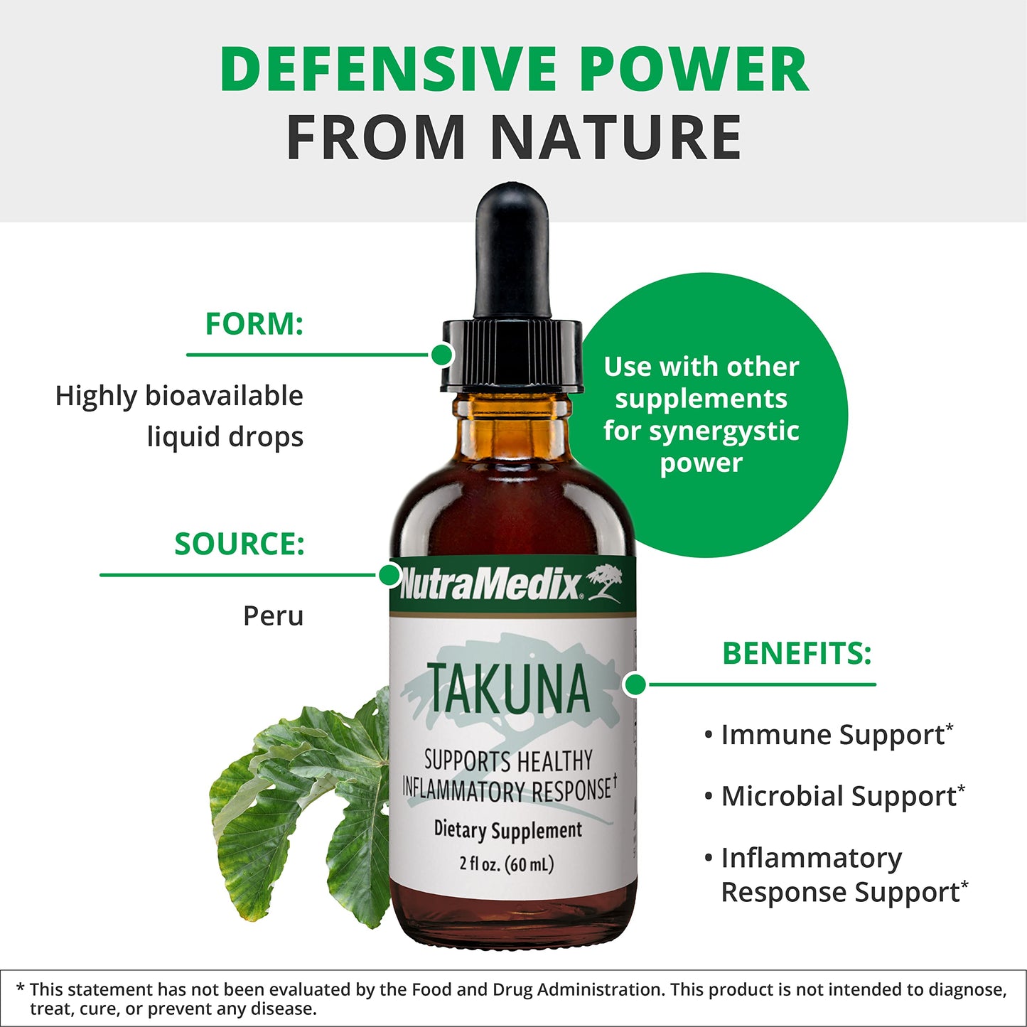 NutraMedix Immune Support Liquid – Takuna Blanca Bark Extract (1oz/30ml) for Women & Men