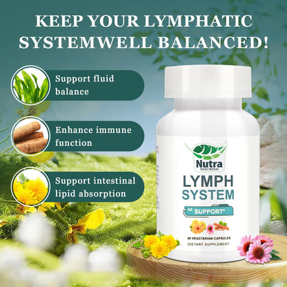 NutraNourish Lymphatic Drainage Supplements – Dandelion, Echinacea & Bromelain | 120 Count Bottles (2)