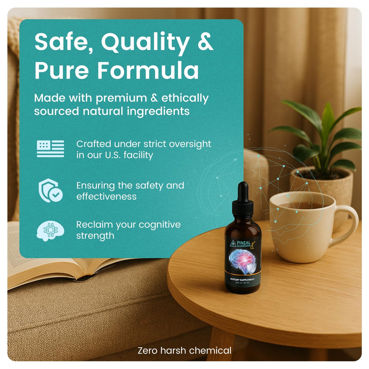 Nutraville Pineal Guardian X – Pineal Decalcification Drops for Cognitive Support | 60ml
