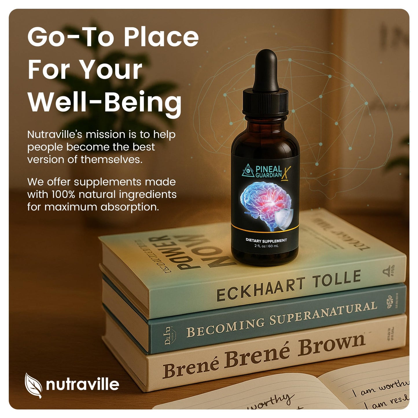Nutraville Pineal Guardian X – Pineal Decalcification Drops for Cognitive Support | 60ml