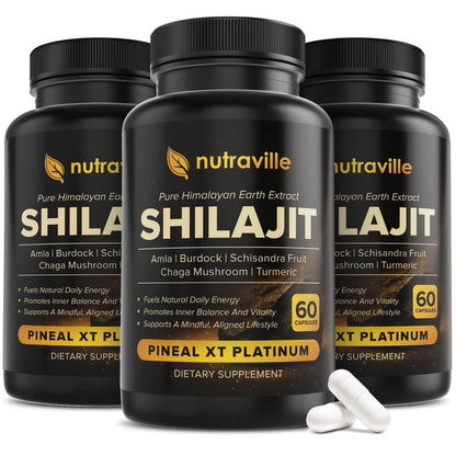 Nutraville Pineal XT Platinum: Himalayan Shilajit for Energy & Brain