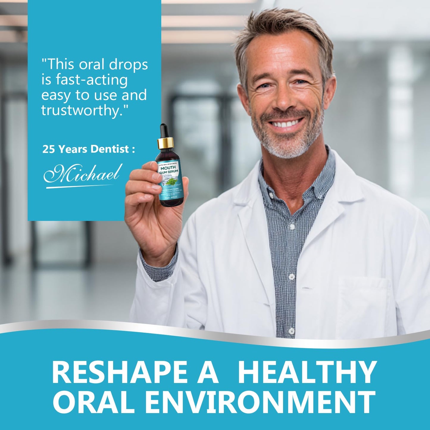 Nutravita Gum Restore Drops - Gum Repair for Receding Gums, Bad Breath & Fresh Breath, 60ML