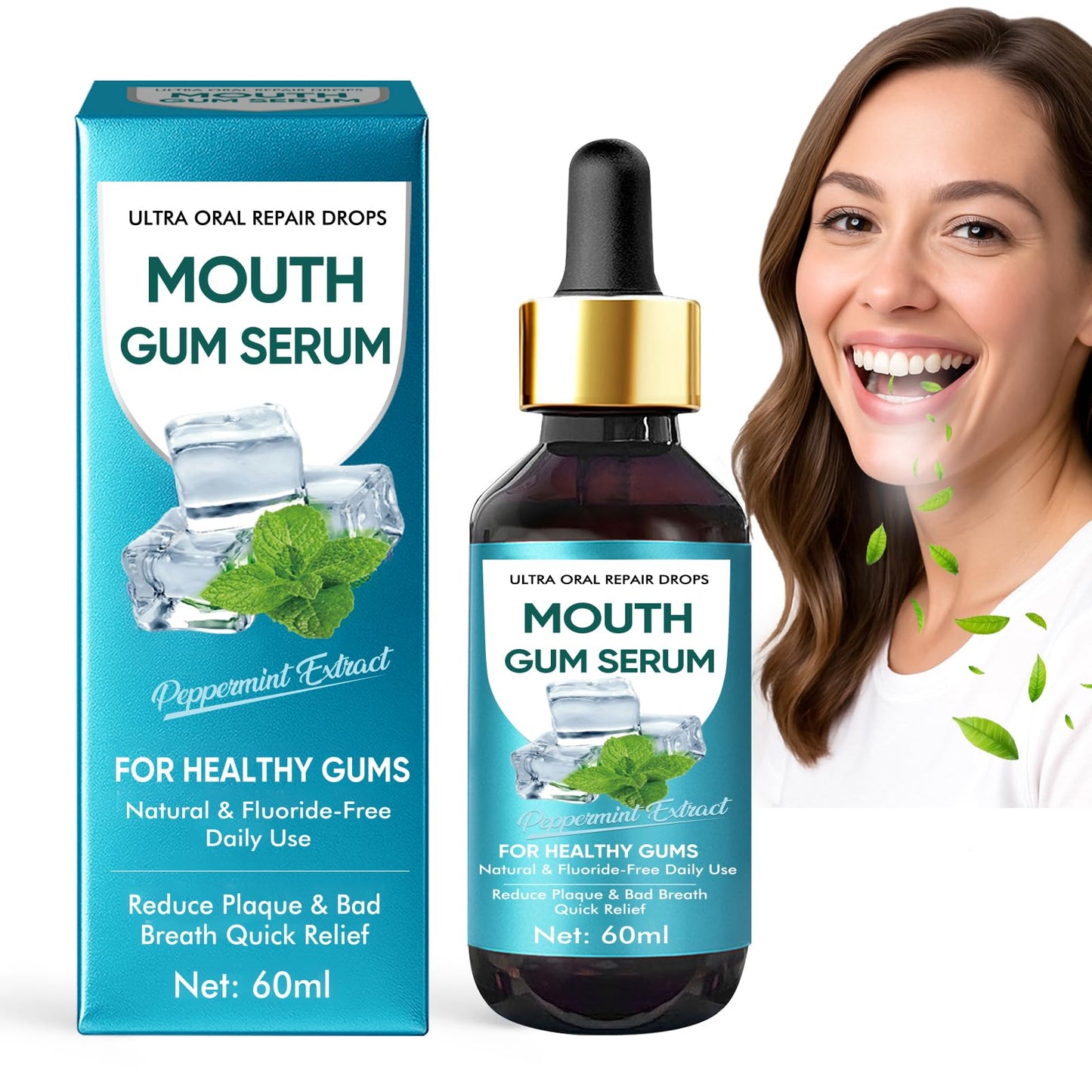 Nutravita Gum Restore Drops - Gum Repair for Receding Gums, Bad Breath & Fresh Breath, 60ML