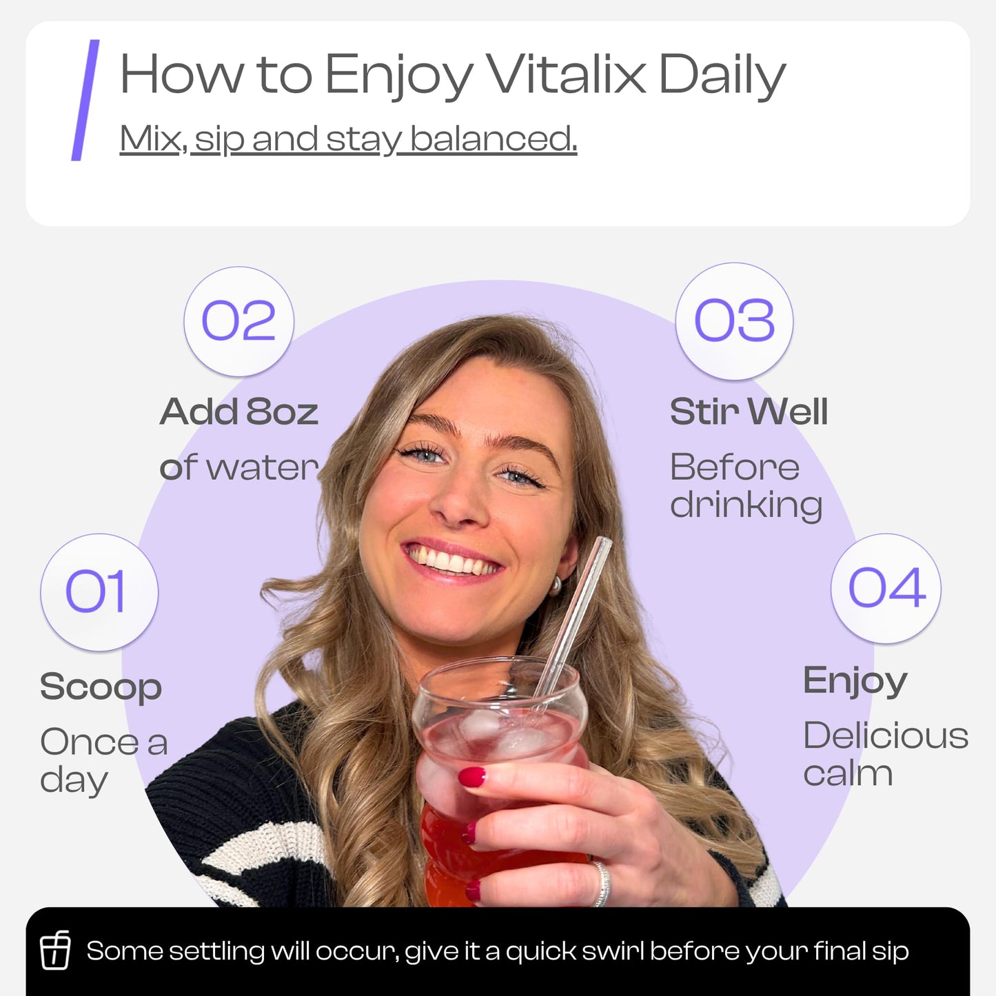 NutraVōs Vitalix – Cortisol Reducer & Adaptogen Drink Mix (Ashwagandha KSM-66, Magnesium Glycinate, L-Theanine) Raspberry Lemonade – 30 Servings