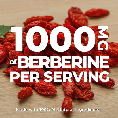 Nutra Wave Pure Berberine Maximum Potency 1000mg per Serving - 2-Pack (Vegan, Non-GMO)