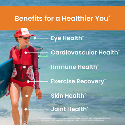Nutrex Hawaii BioAstin 12mg Hawaiian Astaxanthin – 90 Softgels | Premium Antioxidant Supplement