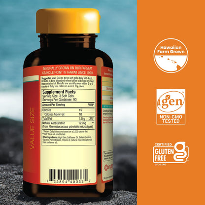 Nutrex Hawaii BioAstin Hawaiian Astaxanthin 4mg – 270 Softgels | Premium Antioxidant Support for Eyes, Skin, Joints & Immune Health