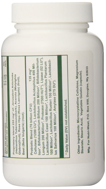 Nutri-West Total Probiotics 120 Capsules – Digestive Balance & Immune Support