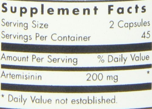Nutricology Artemisinin Supplement - GI Tract Support, Pure Qinghaosu, Thujone-Free, 90 Count
