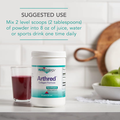 Nutricology Arthred Collagen Powder – Hydrolyzed Bovine Collagen 10.5g (8.5 oz)