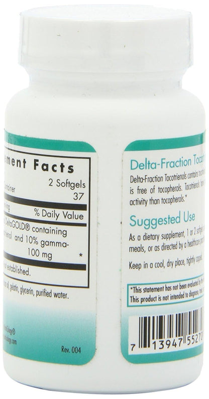 Nutricology Delta-Fraction Tocotrienols 50mg Softgels – Annatto Tocotrienols, 75-Count