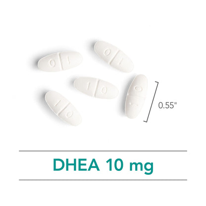 NutriCology DHEA 10 mg Sustained Release Tablets, 60 Count | Soy Free & Hypoallergenic