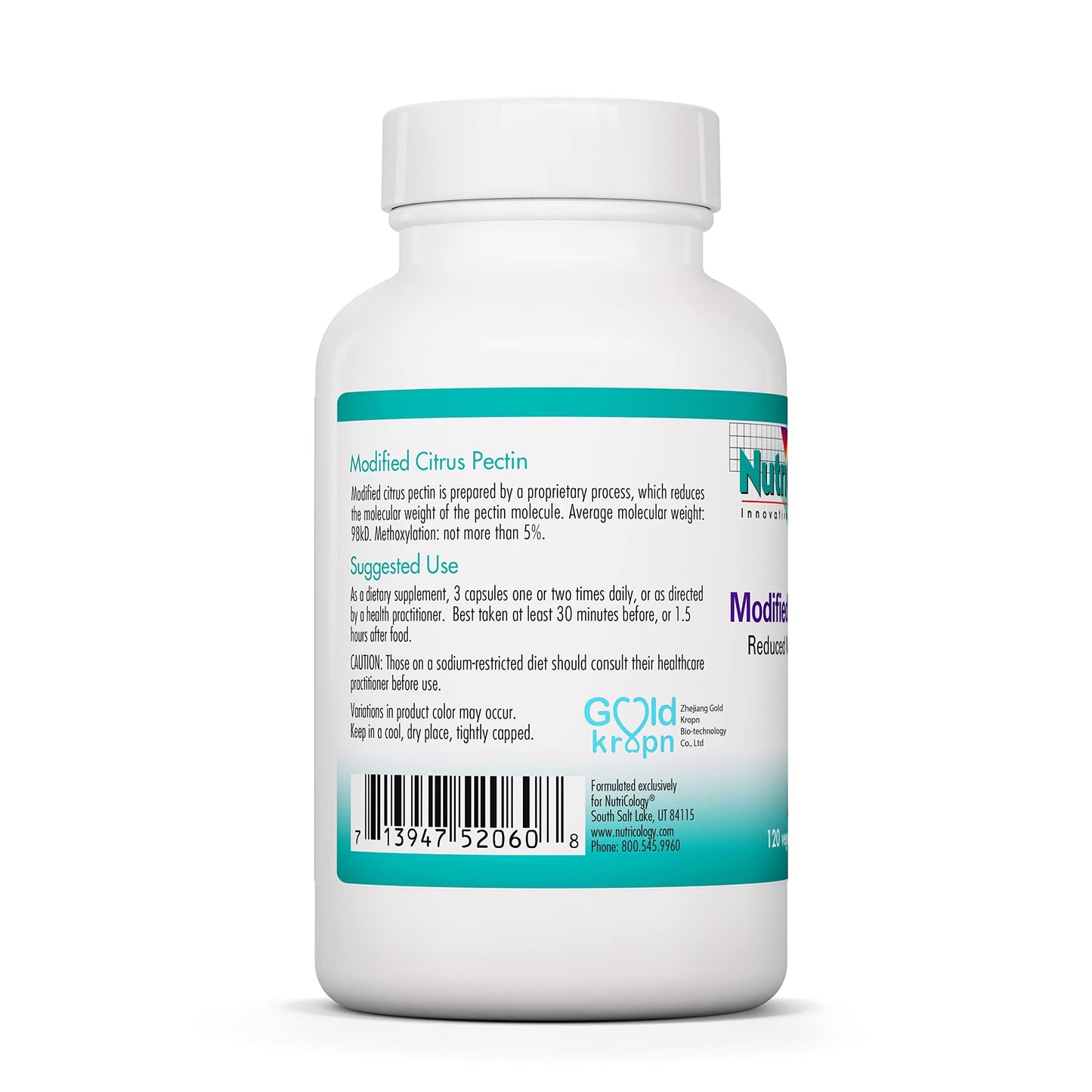 Nutricology Modified Citrus Pectin - Gut Support Capsules | 120 Vegetarian