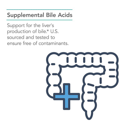 Nutricology Ox Bile 125 mg - Digestive Enzymes for Fat Digestion & Liver Support | 180 Count