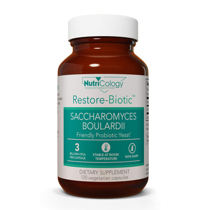 Nutricology Restore-Biotic Saccharomyces boulardii GI Probiotic 120 Veg Capsules