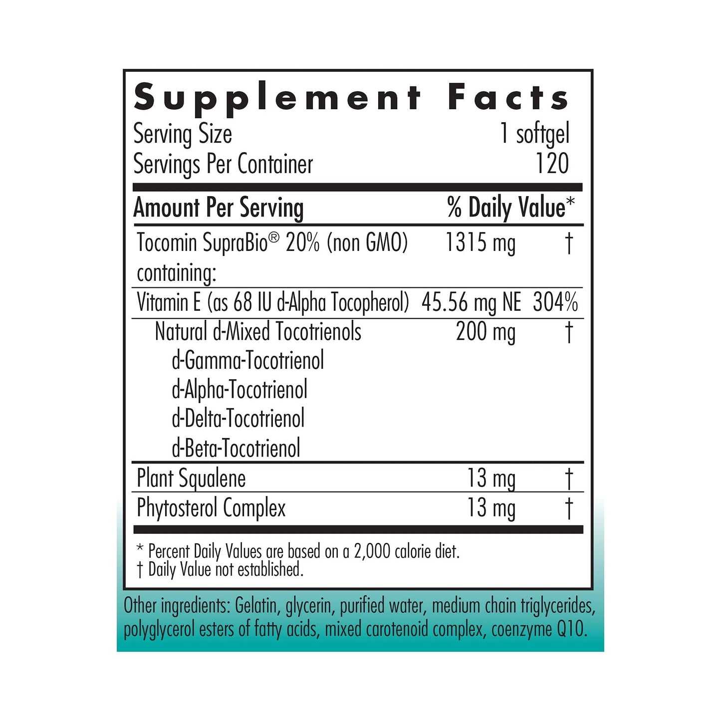 Nutricology Tocomin SupraBio Tocotrienols 200 mg – 120 Softgels