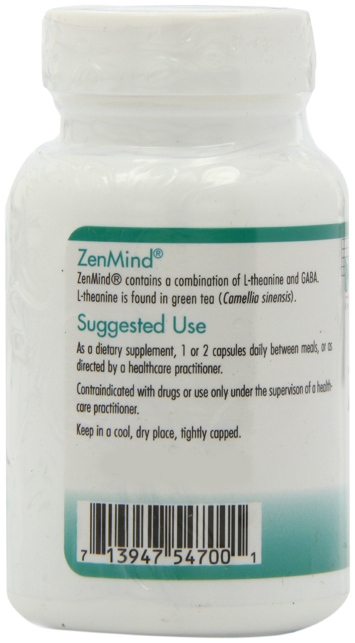 Nutricology ZenMind - Calmness Support with GABA & L-Theanine - 60 Veg Caps
