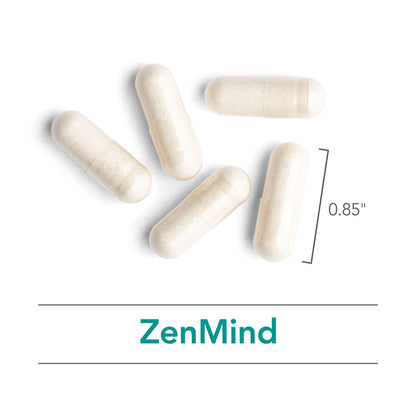 Nutricology ZenMind Supplement - Calmness Support, GABA & L-Theanine, Hypoallergenic, Vegetarian Capsules - 120 Count