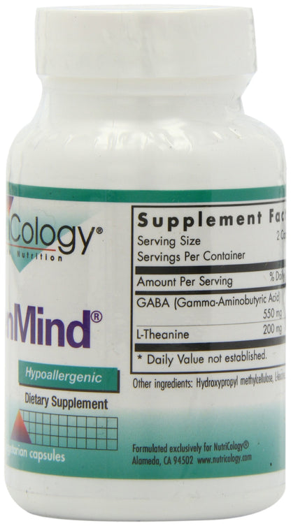 Nutricology ZenMind - Calmness Support with GABA & L-Theanine - 60 Veg Caps