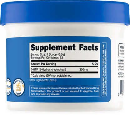 Nutricost 5-HTP Powder 25g | 300mg Per Serving | Gluten Free & Non-GMO | Pure 5-HTP
