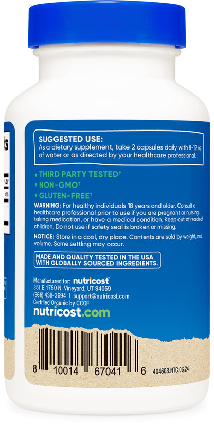 Nutricost Amla 1000mg | 120 Vegetarian Capsules | Organic, Non-GMO, Gluten Free
