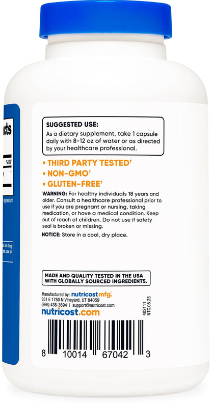 Nutricost Astragalus 550mg Capsules - 240 Vegetarian Capsules | Non-GMO & Gluten Free