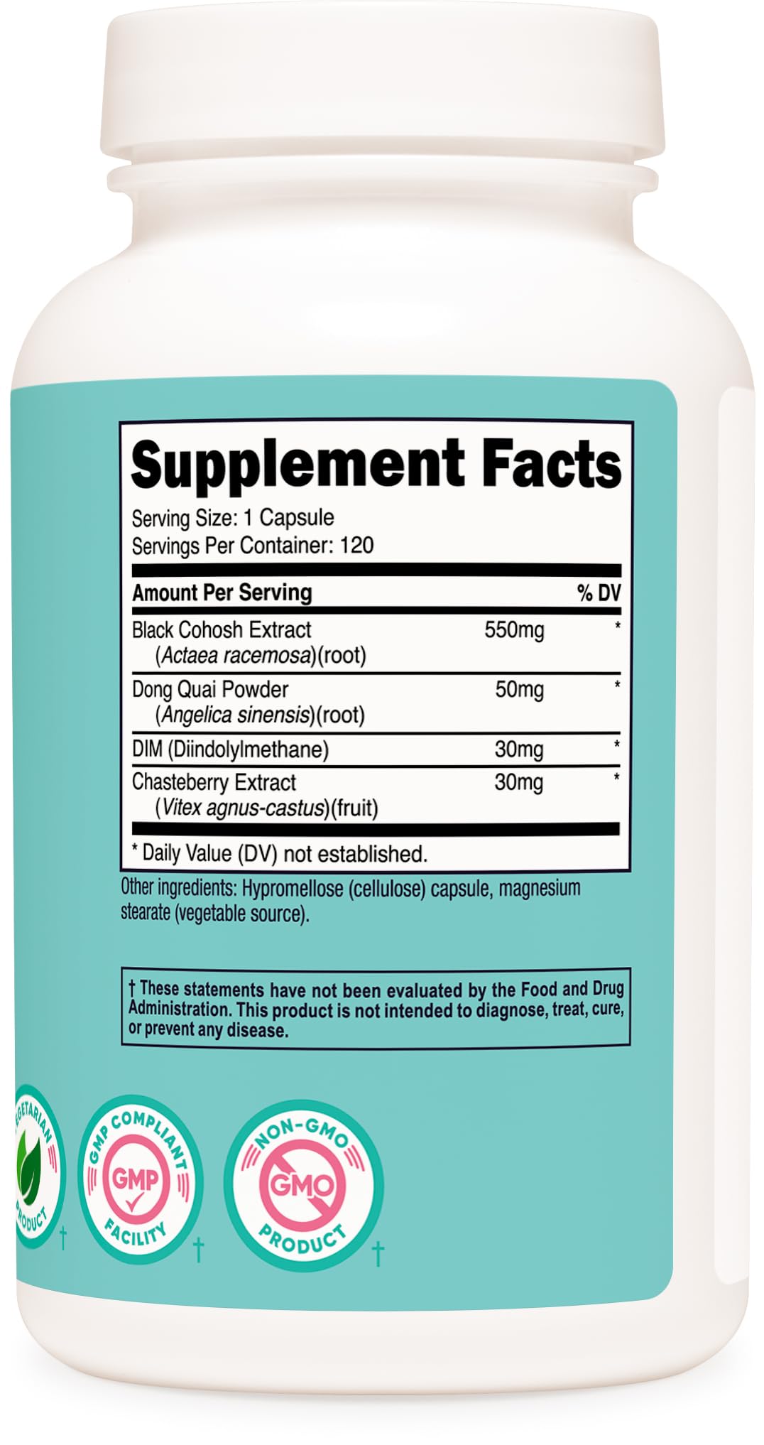 Nutricost Black Cohosh 660mg for Women | 120 Veggie Caps | Non-GMO, Gluten Free