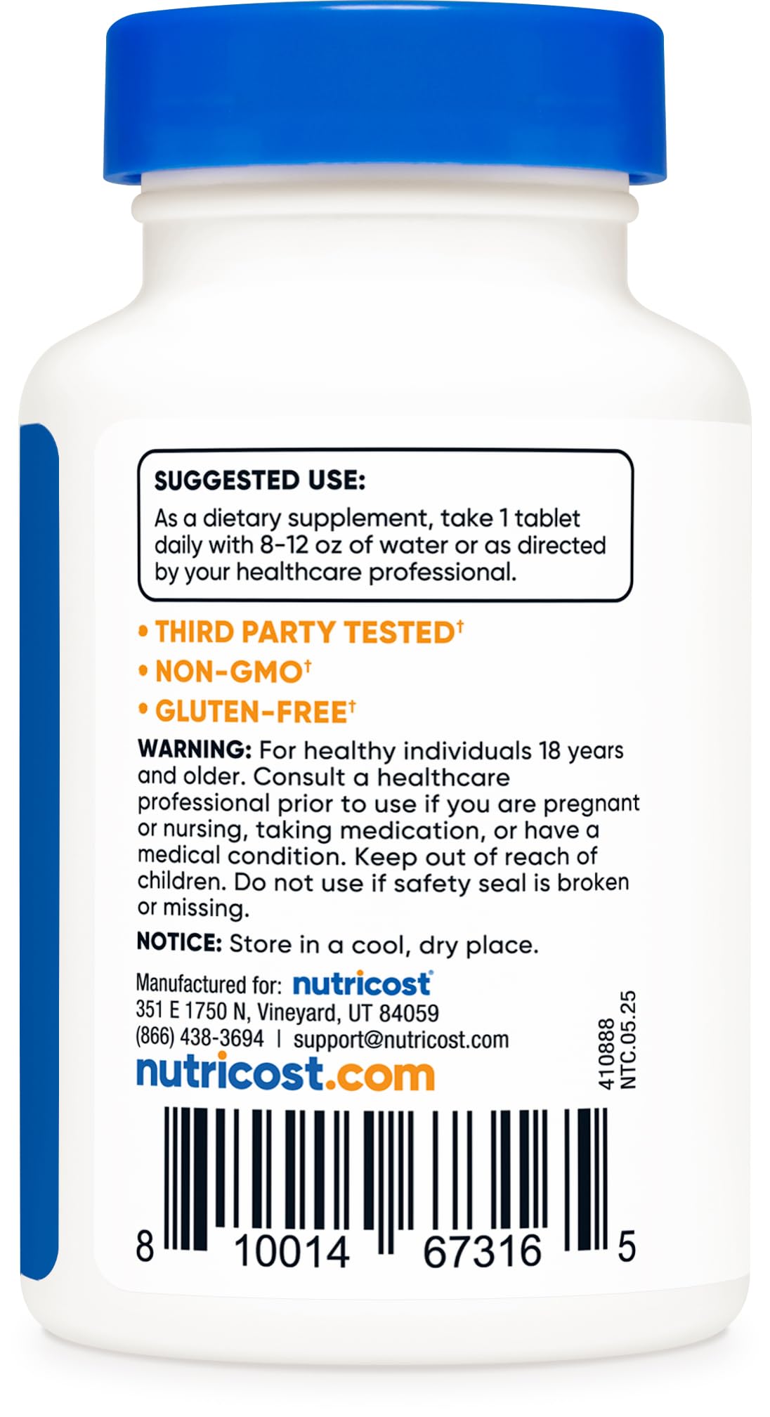 Nutricost Chromium 1000mcg - 240 Tablets | Gluten Free, Non-GMO