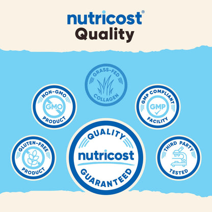 Nutricost Collagen Peptides Powder 4 oz Unflavored | Type I & III, Grass-Fed