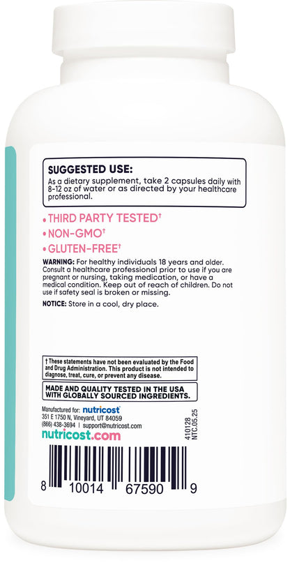 Nutricost Cranberry Extract for Women (35,000mg Equivalent) - 180 Capsules | Vitamin C, Uva Ursi & Dandelion Root