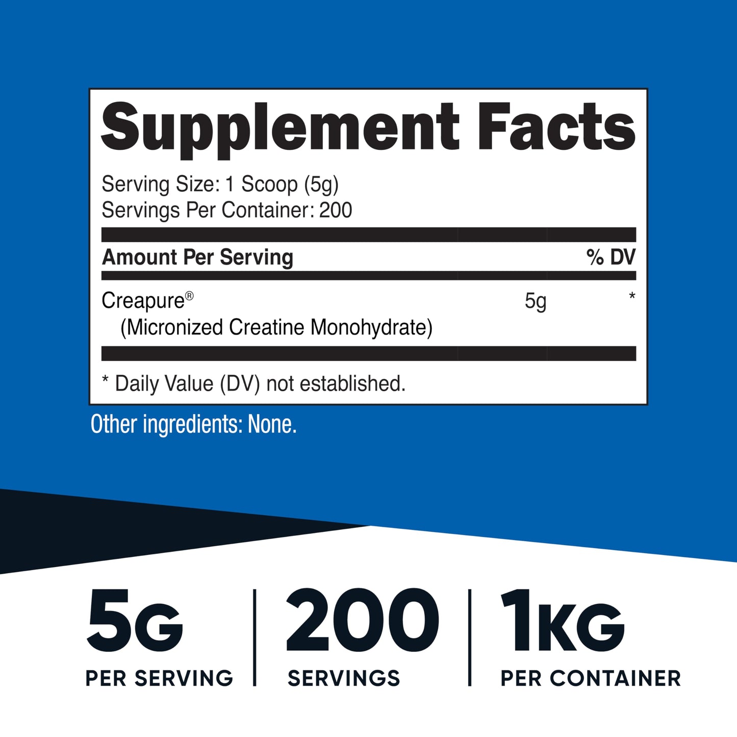 Nutricost Creapure Creatine Monohydrate Powder 1KG | 200 Servings