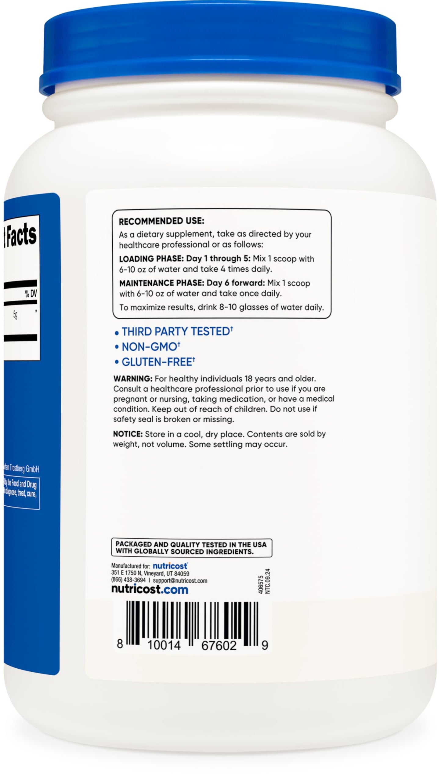 Nutricost Creapure Creatine Monohydrate Powder 1KG | 200 Servings