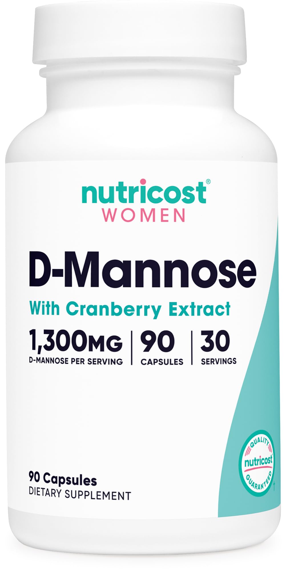 Nutricost D-Mannose with Cranberry Extract 1300mg - 90 Capsules