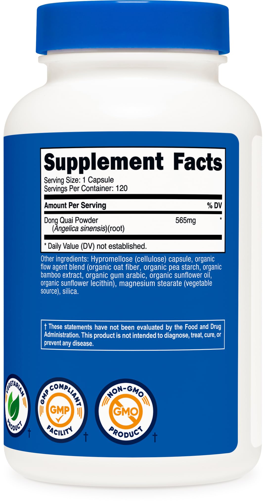 Nutricost Dong Quai 565mg – 120 Vegetarian Capsules (Angelica Sinensis) | Gluten Free & Non-GMO