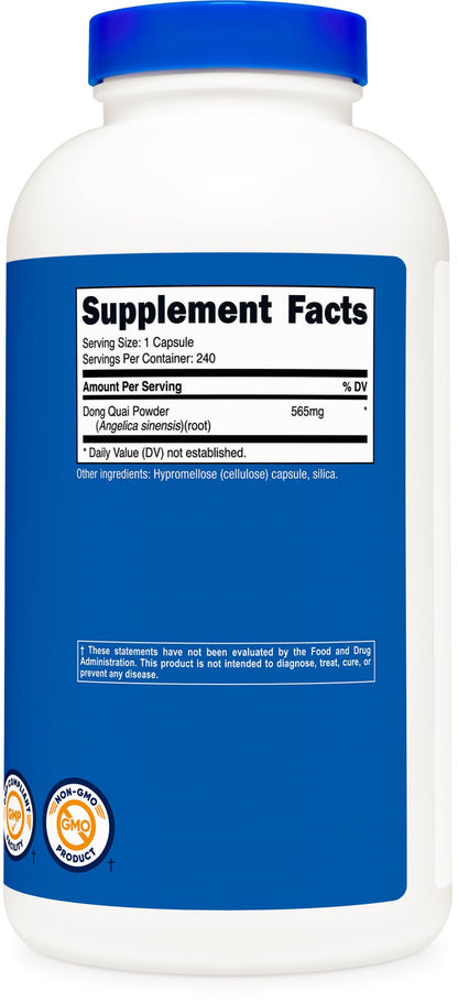 Nutricost Dong Quai 565mg – 240 Vegetarian Capsules | Non-GMO, Gluten Free